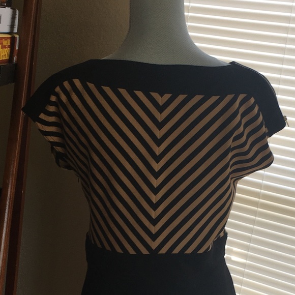 Black/tan stripe dress - Picture 3 of 4